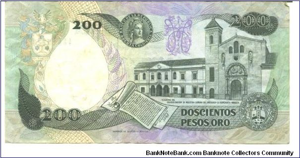 Banknote from Colombia year 1991