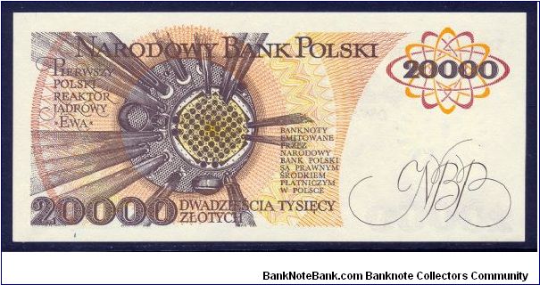 Banknote from Poland year 1989