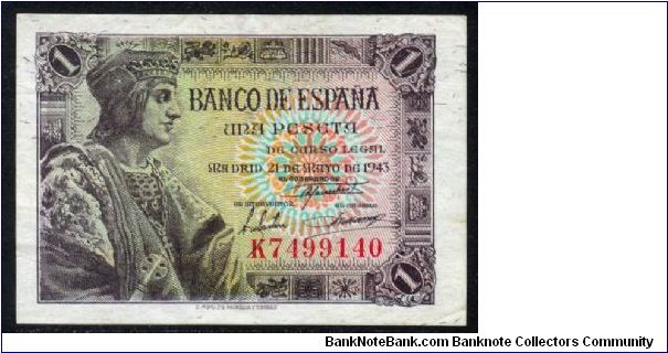 P-126a 1 peseta Banknote