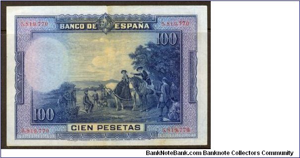Banknote from Spain year 1928