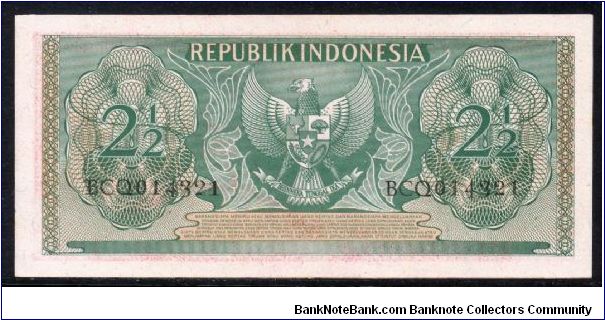 Banknote from Indonesia year 1956