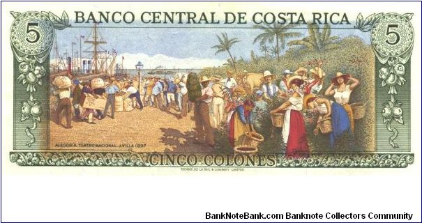 Banknote from Costa Rica year 1989