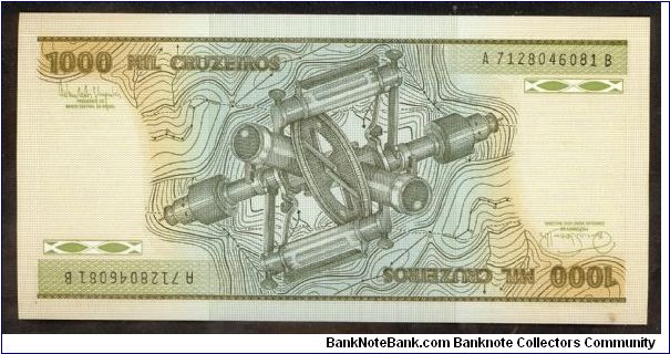 Banknote from Brazil year 1986