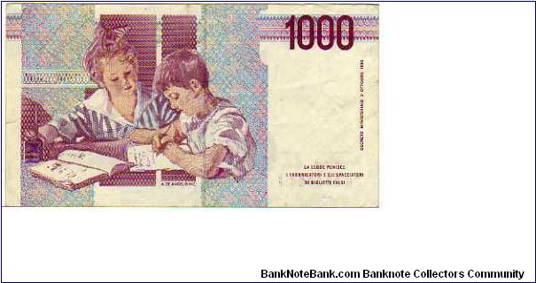 Banknote from Italy year 1995