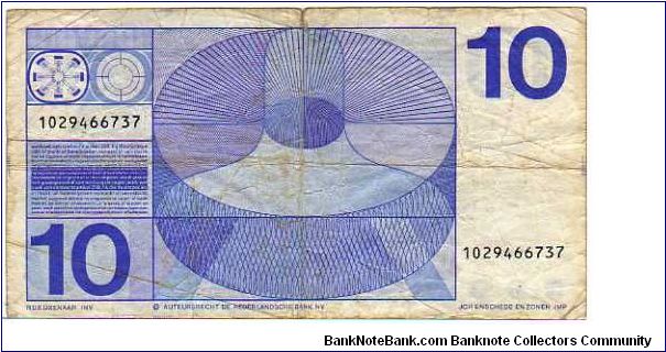 Banknote from Netherlands year 1968