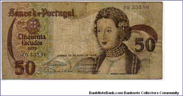 50 Escudos - pk# 174a - 28.05.1968 - (1968 & 1980) Banknote