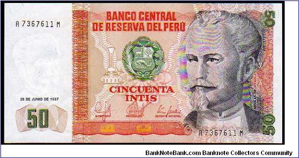 50 Intis - pk# 131b - 26.06.1987 Banknote