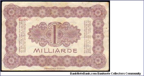 Banknote from Germany year 1923