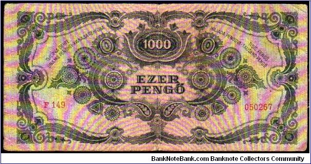 Banknote from Hungary year 1945