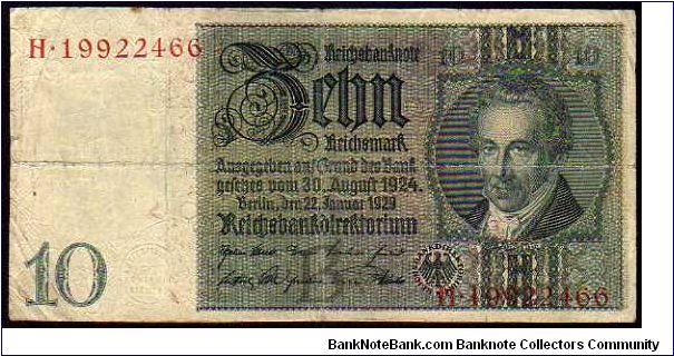 10 Mark - pk# 180a Banknote