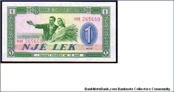 1 Lek - Pk 40 Banknote