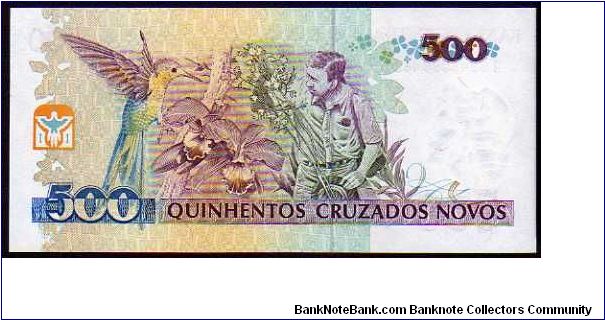 Banknote from Brazil year 1991