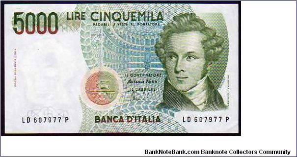 5000 Lire - Pk 111 - sign.Fazio & Amici Banknote