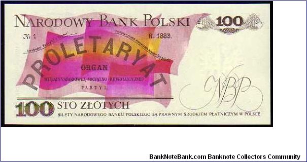 Banknote from Poland year 1986