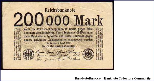 200'000 Mark - Pk 100 (2) Banknote