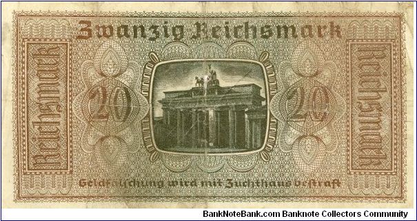 Banknote from Germany year 1939