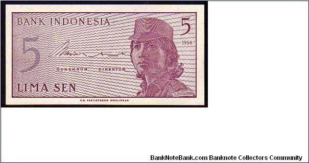 5 Sen
Pk 91 Banknote