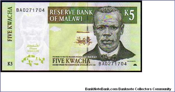 5 Kwacha
Pk 42 Banknote