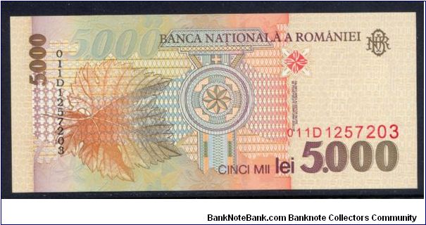 Banknote from Romania year 1998