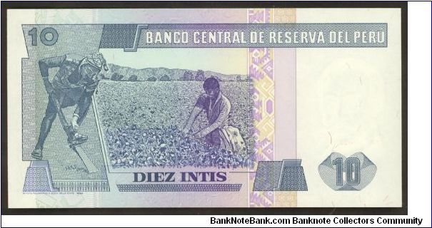 Banknote from Peru year 1987