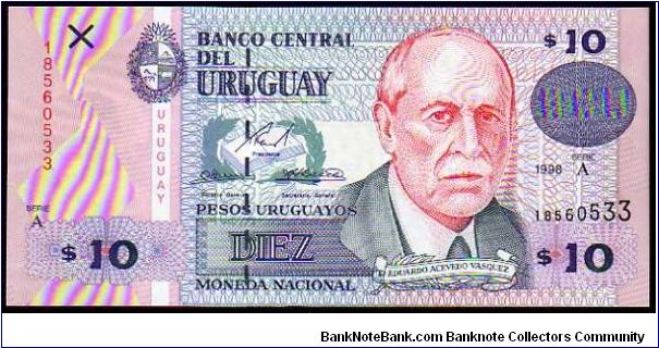 10 Pesos Uruguayos
Pk 81 Banknote