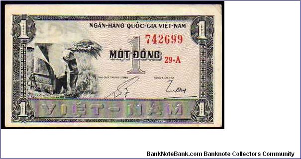 (Vietnam - South)

1 Dong
Pk 11 Banknote