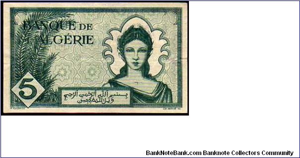 Banknote from Algeria year 1942