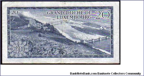 Banknote from Luxembourg year 1966