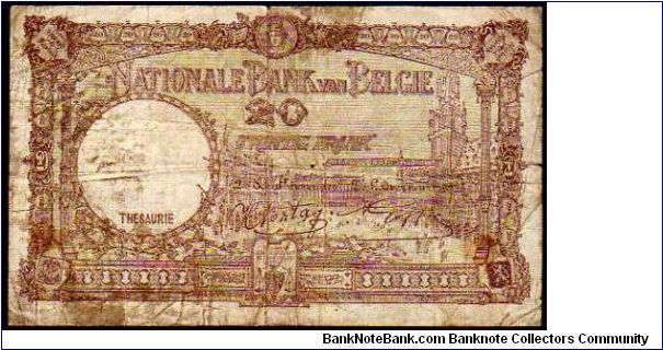 Banknote from Belgium year 1943