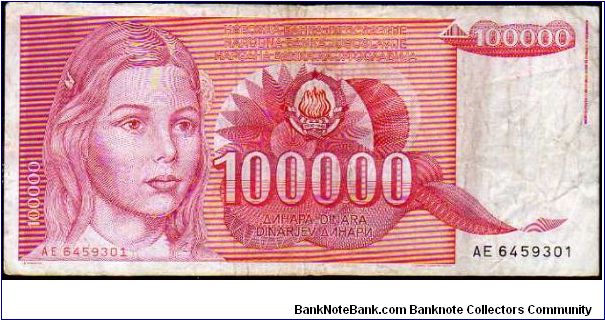 100'000 Dinara

Pk 97 Banknote