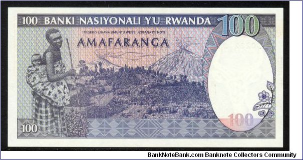 Banknote from Rwanda year 1989