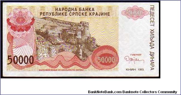 *REPUBLIC of SERBIA KRAJINA*
_________________

50'000 Dinara

Pk R21a Banknote