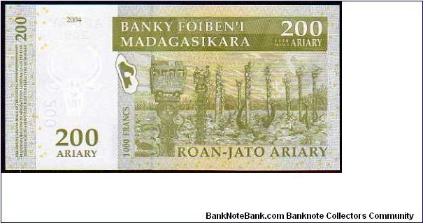 Banknote from Madagascar year 2004