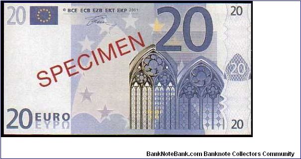 *EUROPEAN UNION*
___________________
20 Euro

Pk NL
===================
Specimen
=================== Banknote