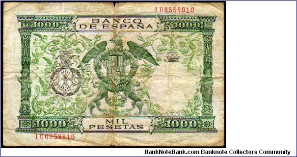 Banknote from Spain year 1957