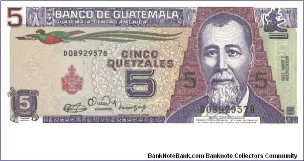 Purple on multicolour underprint. Similar to #67. Banknote