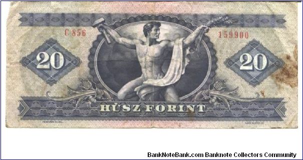 Banknote from Hungary year 1975