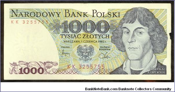 Poland 1000 Zlotych 1982 P146. Banknote
