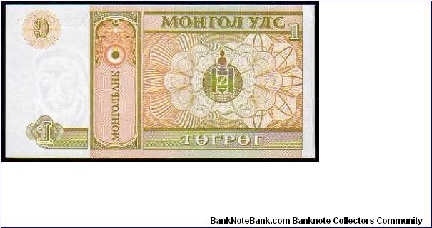 Banknote from Mongolia year 1993