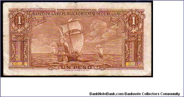 Banknote from Uruguay year 1939