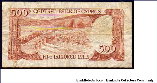 Banknote from Cyprus year 1988