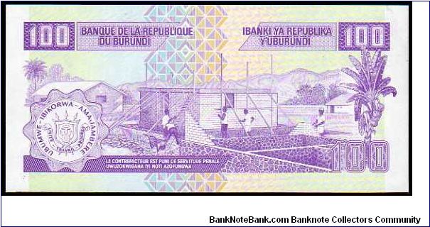 Banknote from Burundi year 1993