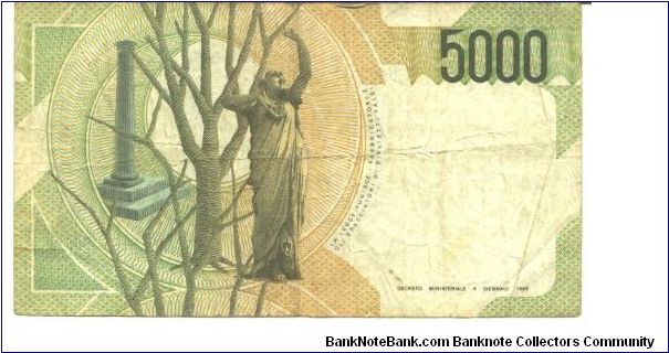 Banknote from Italy year 1985