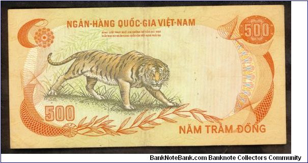 Banknote from Vietnam year 1972