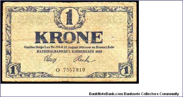 1 Krone

Pk 12 Banknote