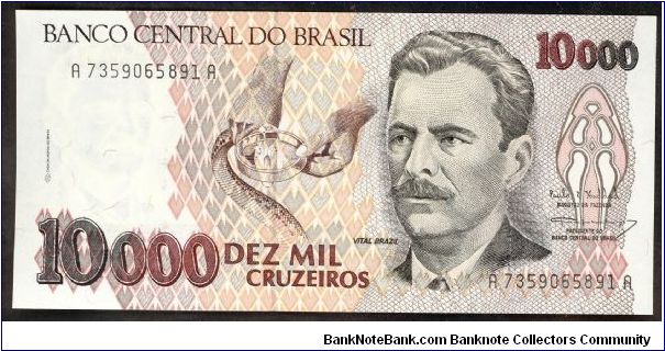 Brazil 10,000 Cruzeiros 1993 P233. Banknote