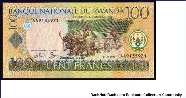 100 Francs
Pk 29 Banknote