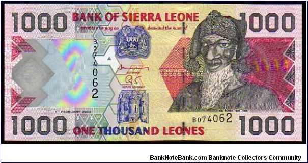 1000 Leones
Pk 27 Banknote