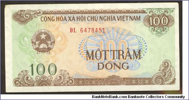 Vietnam 100 Dong 1991 P105. Banknote