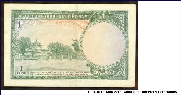 Banknote from Vietnam year 1956